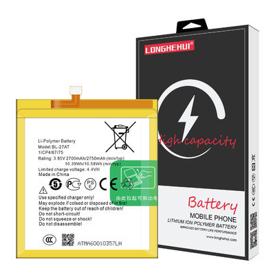 BL-27AT Original-Austauschbatterie für Mobiltelefone für Tecno Phantom 6 A6 3.85V 2750mAh Lithium-Ionen-Polymerbatterie