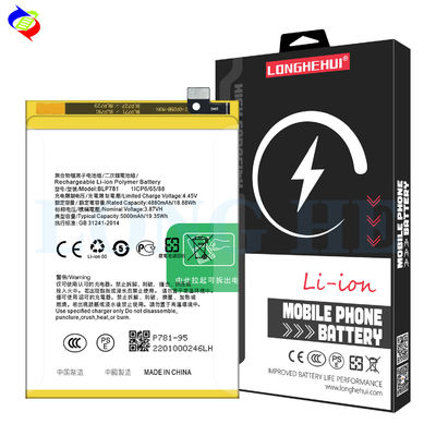 Hochkapazität 5000mAh Weiße BLP781 A92-2020 CPH2061 Mobilfunkbatterie für OPPO A52