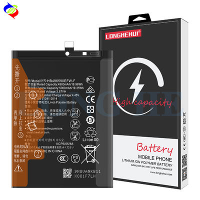 Vorrat 3.87V 4900mAh HB496590EFW-F Lithium-Ionen-Batterie für Huawei Handy Ersatz