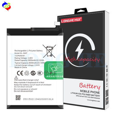 6000 mAh Mobilfunkbatterie für Tecno BL-58AT wiederaufladbar und langlebig