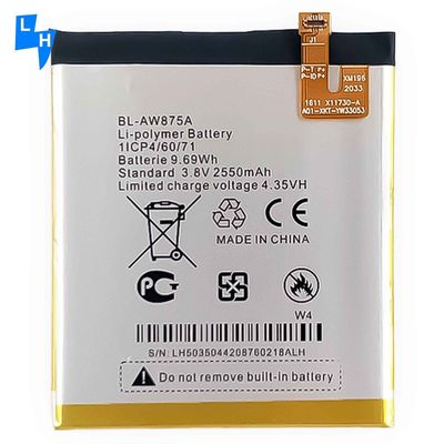 Weiße BL-AW875A Polymer Lithiumbatterie für Tecno W4 2630mAh 4,35V Mobiltelefon