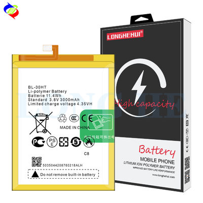 BL-30HT 3000mAh 3.85V Lithium-Polymer-Batterie für Mobiltelefonmodelle von Tecno C8 Camon C8