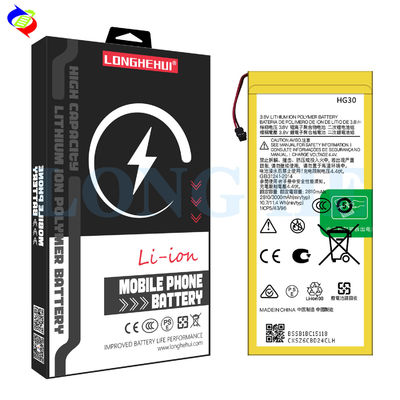 MOQ Weiße Polymerbatterie für Motorola G5S G5S Plus G6 HG30 3000mAh anpassbar