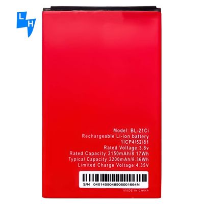 Schwarz 2200mAh Kapazität BL-21Ci OEM Li-Ionen Mobiltelefonbatterie für itel A33 Batterien