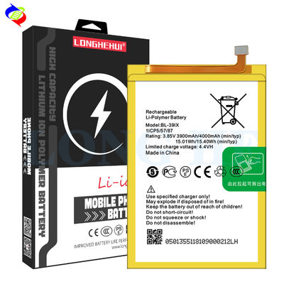 weiße 4000mAh BL-39iX Note5 Stylus Note 6 X606 X610 Mobiltelefonbatterie für infinix Note 5 pro Batterie