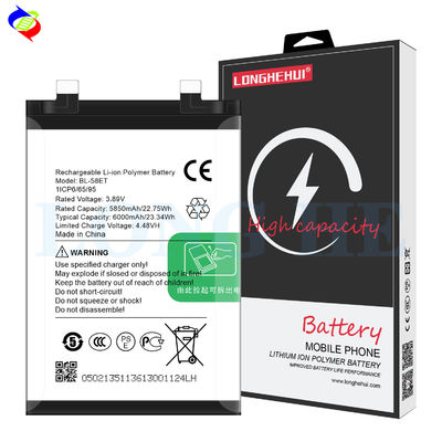 Ersatz-Li-Ionen-Polymer-Batterie BL-58ET mit 6000 mAh Kapazität für Tecno Pova 5