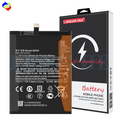 Schwarze BN55 Lithium-Ionen-Polymer-Batterie für den Redmi NOTE 9S 5020mah 3.87V ODM/OEM