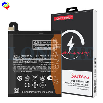 Ersatzbatterie BN32 für Xiaomi MI8 Schwarz Doppel-IC-Schutz