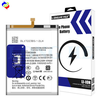 EB-BM336ABN 6000mAh Ersatzbatterie für Samsung Galaxy M33 Silber Mobile Version