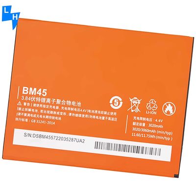 3060mAh Kapazität Ersatzbatterie BM45 für Xiaomi Redmi Note 2 Doppel-IC geschützt