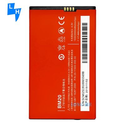 2000mAh BM20 wiederaufladbare Batterien für Xiaomi Mi2 Mobiltelefon Li-Ionen und Effizienz