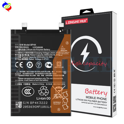 Schwarze wiederaufladbare 3,87V 5000mAh BP4K Batterie Für Xiaomi POCO X5 pro / Redmi note 12 pro Batterien hinzufügen mi Logo