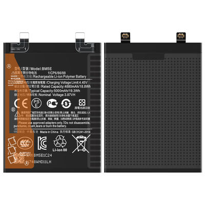 Hochkapazitäts-Wiederaufladbare Batterie für Xiaomi Redmi K50 Pro Schwarz 5400mAh 3.87V Handy
