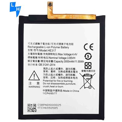 Hohe Kapazität 4,4 V 2910 mAh HE317 Lithium-Polymer-Batterie für Mobiltelefon Nokia 6 TA-1000