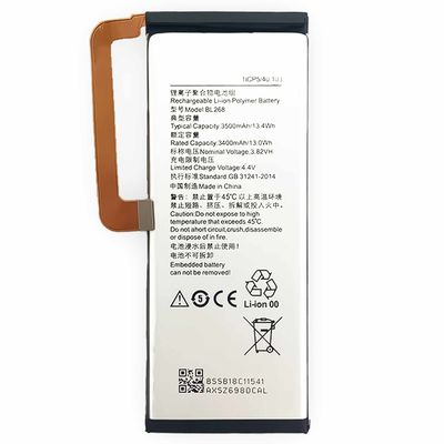 Batterie BL268 für Lenovo ZUK Z2 3500mAh Ersatz Mobiltelefonbatterie DOM 500PCS