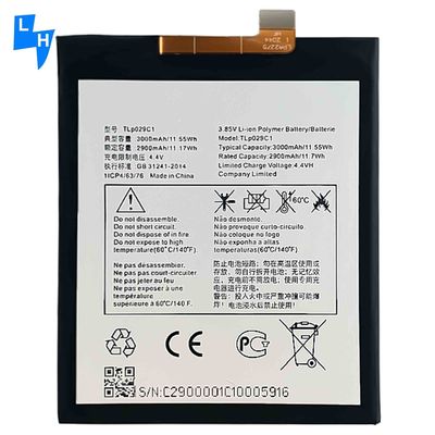 3000mAh TLp029C1 Batterie für das Mobilfunksystem Alcatel A30 5049Z REVVL Modell 5099