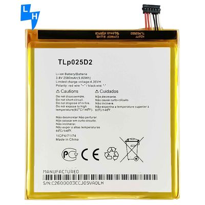 8050E 8050D 9001X 5098O Mobilfunkbatterie TLP025D2 2580mAh 3,8V für Alcatel Pixi 4 6.0