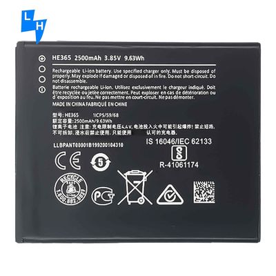 Lithiumbatterie mit hoher Kapazität von 2500 mAh für Mobilfunksystemmodell NOKIA1 HE365