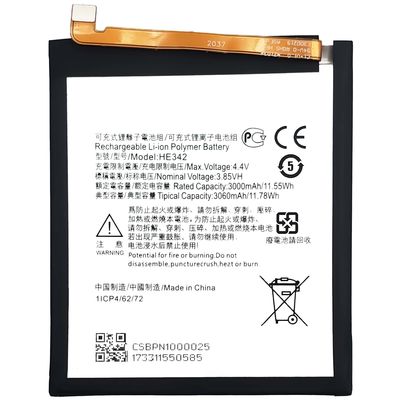 Doppel-IC-Schutz Mobiltelefonbatterie HE342 für Nokia X6 Langlebig