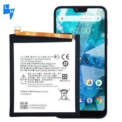 Nokia5 2018 Nokia X5 Mobiltelefon Batterie HE342 Für 500 Stück MOQ