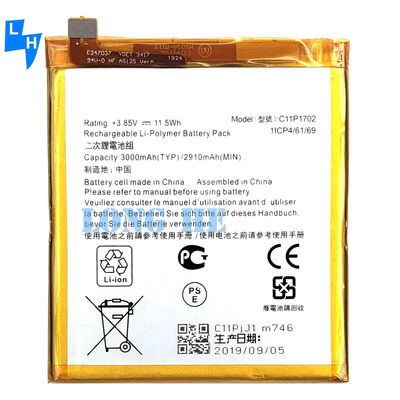 Wiederaufladbare Lithiumbatterie aus Polymer für ASUS ZenFone V Live V500KL 3000mAh 3,85V