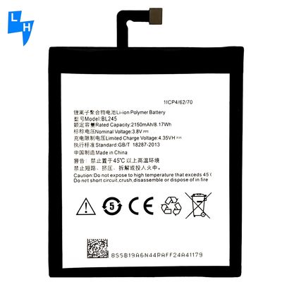 Schwarze wiederaufladbare Lithium-Ionen-Polymer-Batterie BL245 3500mAh 4.4V für Lenovo S60 S60-T S60