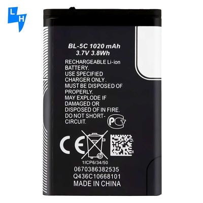 500 PCS MOQ BL-5C 1020mAh Batterie für Nokia C2-01 2700 Classic 6030 3110C 1100 1200 1650