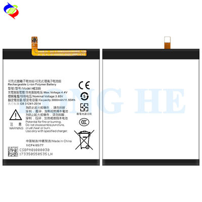 Schutz Doppel-IC-Schutz Wiederaufladbare 3500mAh-Batterie für Nokia 6 N6 OEM HE335