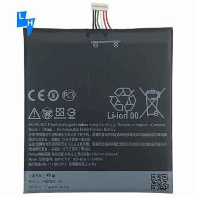 Eine schwarze 2600mAh Lithium Polymer BOP9C100 Batterie für HTC D816 Desire816 Handy