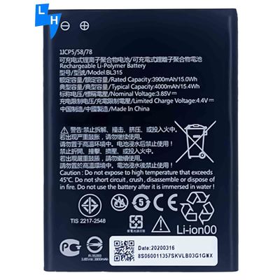 Mobiltelefon-Batterie BL315 4000mAh-Batterie für Lenovo A7 Polymer Lithium-Ionen-Batterie
