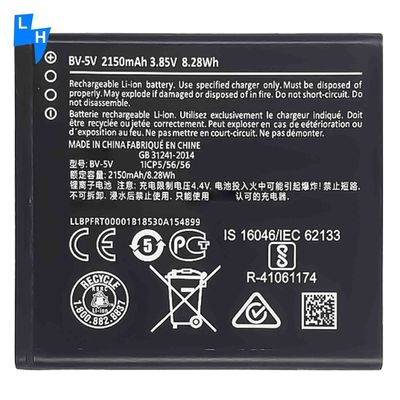 Mobiltelefon Schwarz 2150mAh BV-5V Batterie für Nokia 1 TA-1047 Langlebig und langlebig