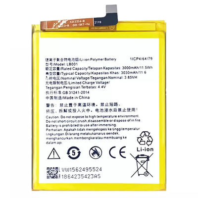 LB001 2580mAh 3.8V Lithium-Ionen-Polymer-Batterie für das Mobiltelefon Lenovo K320T