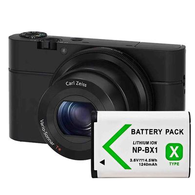 1240mAh 4,5V Akku für Sony DSC-RX100 DSC-WX500 DSC-HX400 ZV-1 Kamera