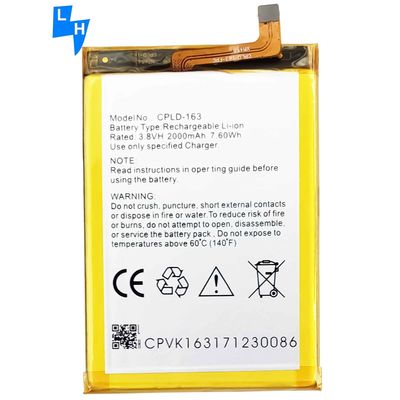 2000mAh Kapazität CPLD-163 E570 Mobilfunkbatterie für Coolpad Porto S OEM/ODM 500PCS