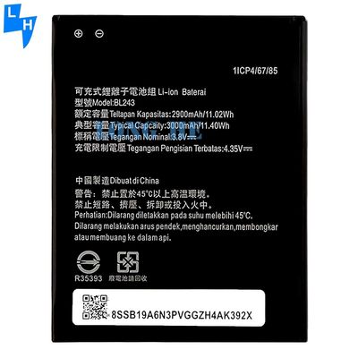 3.8V 2900Mah Lithiumbatterie BL243 für Lenovo Lemon K3 Note K50-T5 A7000 A5500 A5600 A7600