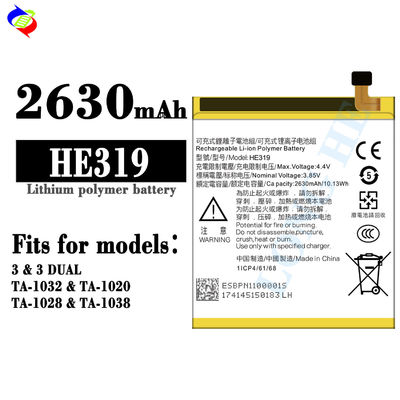 Langlebigkeit Dual-IC-Schutz Mobiltelefonbatterie für Nokia 3 HE319 TA-1032