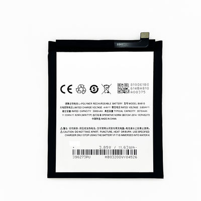 MEIZU M8C M810H M810L Mobilfunkbatterie 4.4V 3070mAh wiederaufladbares Lithiumpolymer