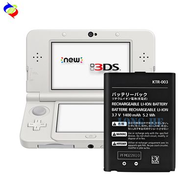 1400mAh Batterie für Nintendo 3DS Wiederaufladbarer Spiele-Player Dual IC Schutz Schwarz