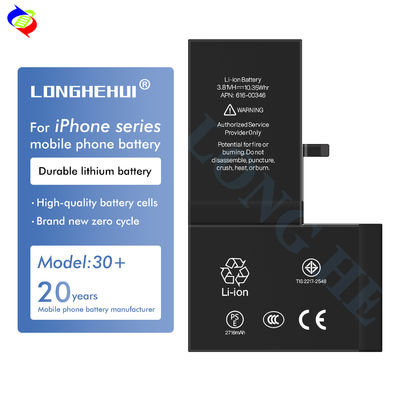 Schwarze Mobiltelefonbatterie für iPhone 5 5s 6 6s 6plus 6splus 7p 8 Plus X XR XS Max 100% Lebensdauer