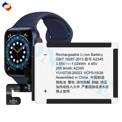 Lithium-Ionen wiederaufladbare iWatch-Batterie A2345 für die Uhrreihe 6 40mm 3.85V 265.9mAh